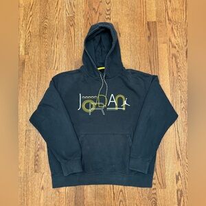 Nike Air Jordan 12 Legacy Yellow & Black Hoodie Men's Size XL Standard Fit